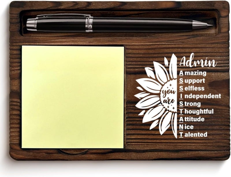 QODMGD Admin Assistant Gifts for Women, Inspirational Gift for Secretary Admin Assistant, Admins Sticky Note Holder for Office Desk Decor - Image 1